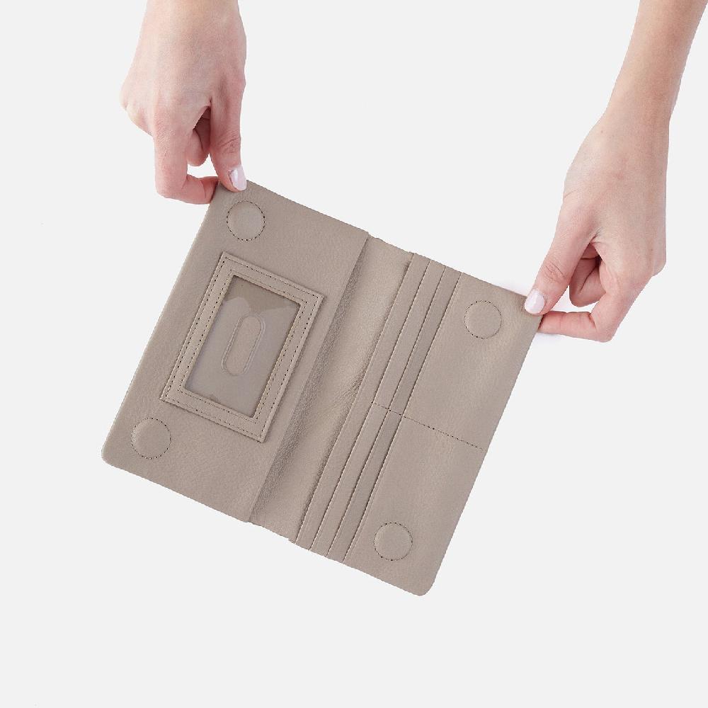 Hobo Lumen Continental Wallet Pebbled Leather| Taupe