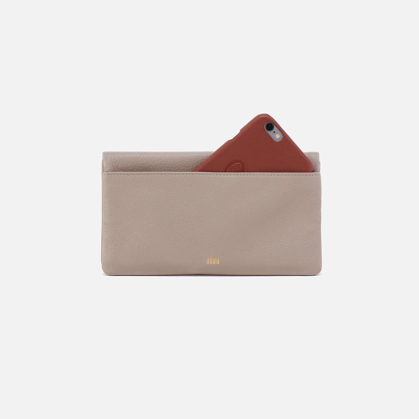 Hobo Lumen Continental Wallet Pebbled Leather| Taupe