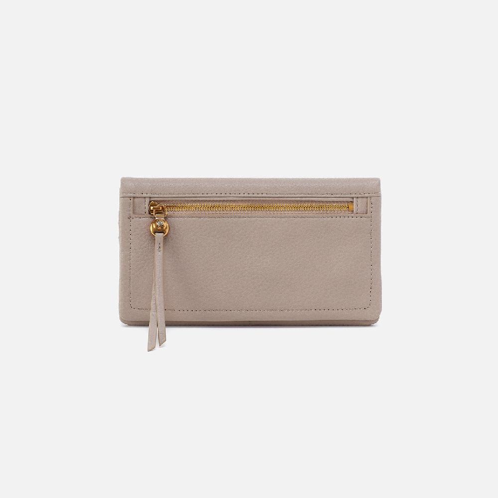 hobo Lumen Continental Wallet Pebbled Leather| Taupe