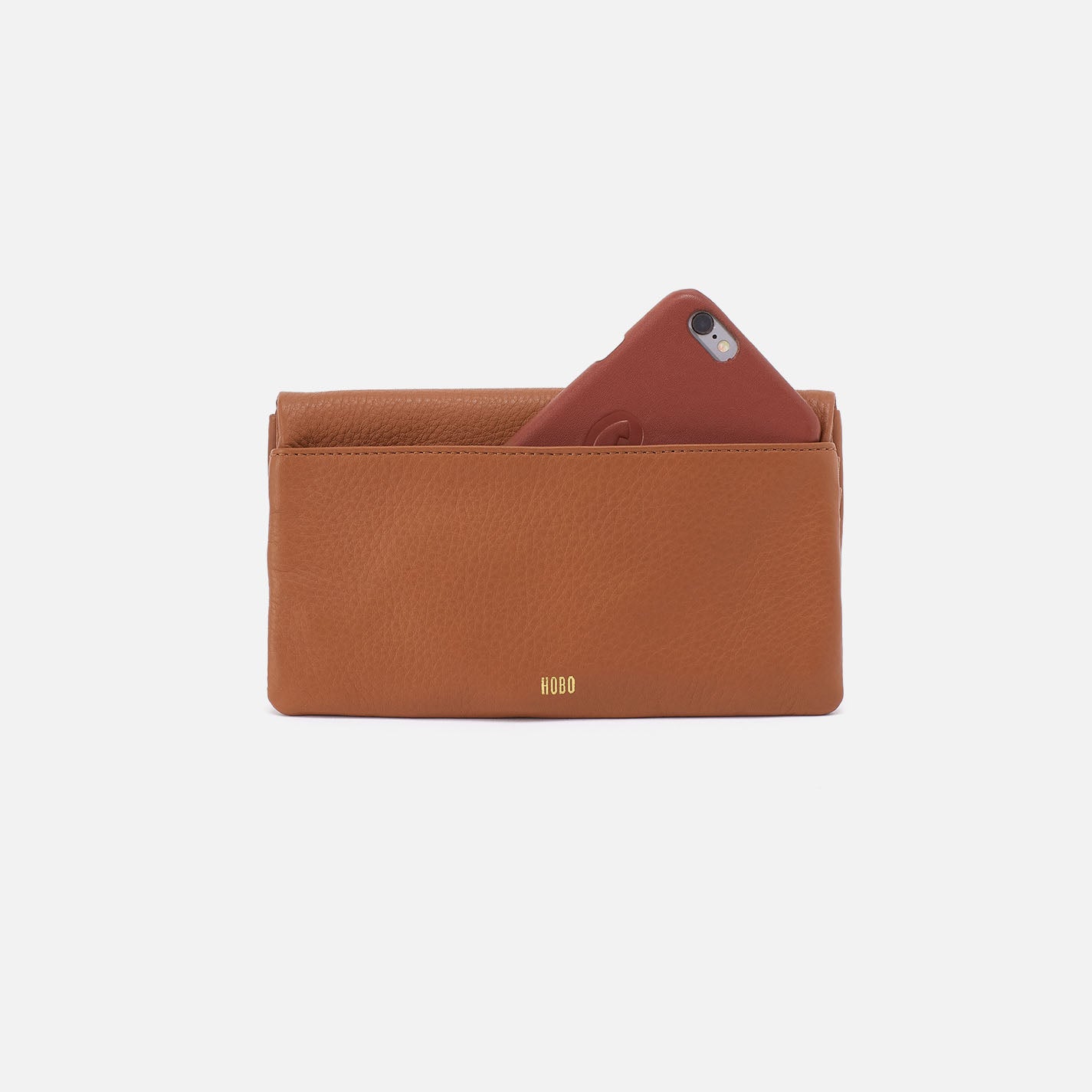 Hobo Lumen Continental Wallet Pebbled Leather| Warm Honey
