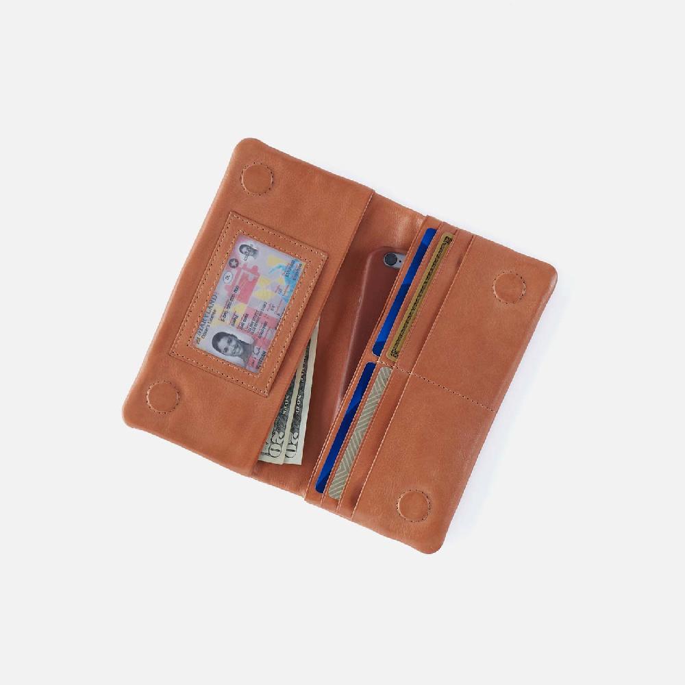 Hobo Lumen Continental Wallet Washed Leather| Harvest Wheat
