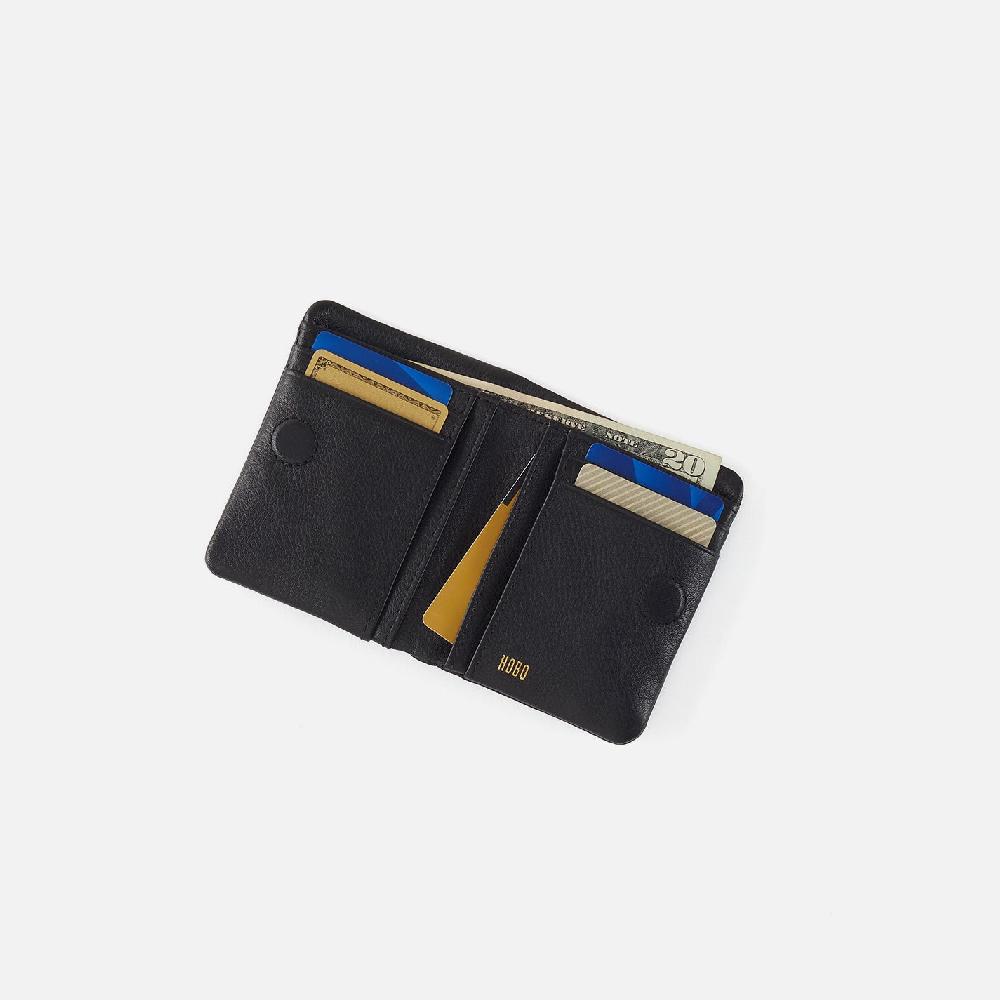 Hobo Lumen Mini Wallet Metallic Leather| Saddle Stardust