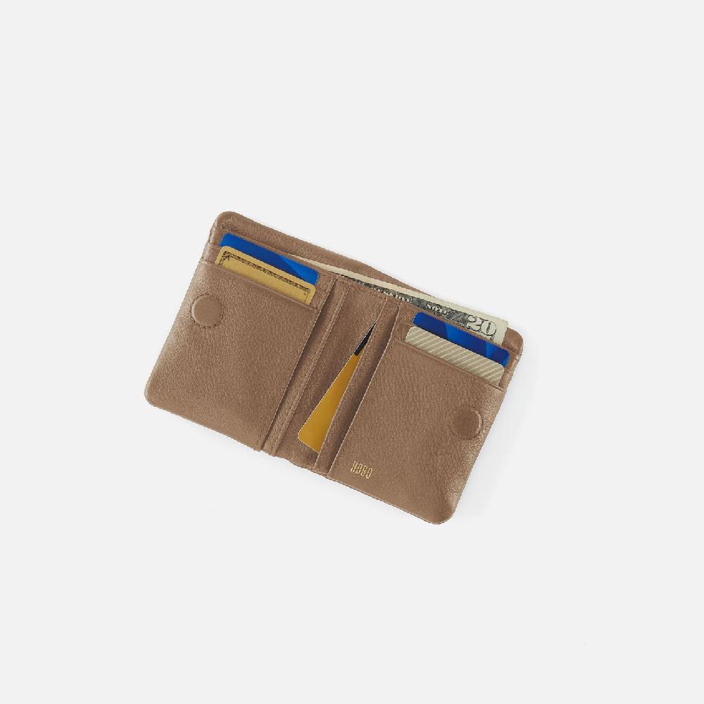 Hobo Lumen Mini Wallet Pebbled Leather| Cedar Sagebrush