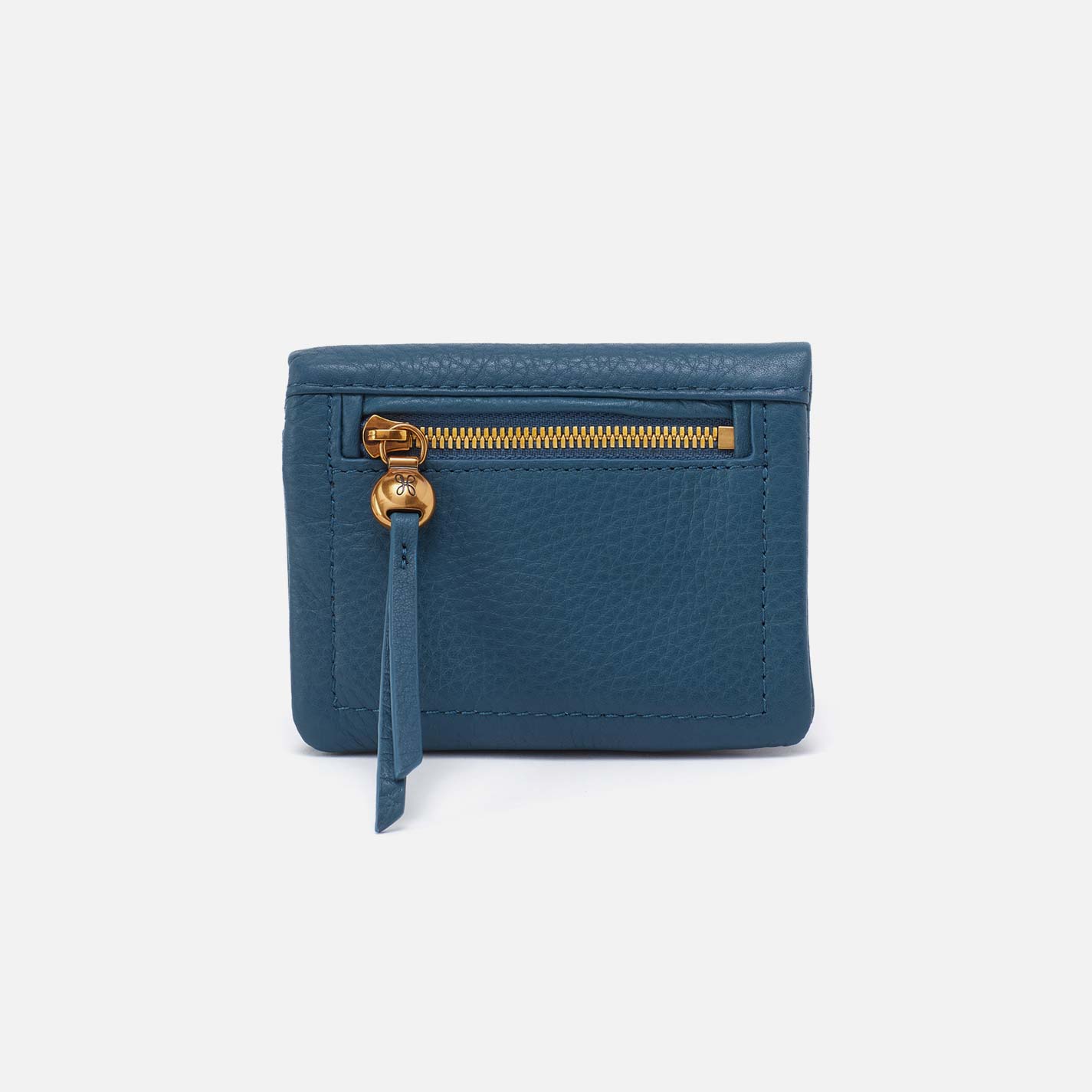 hobo Lumen Mini Wallet Pebbled Leather| Peacock Feather