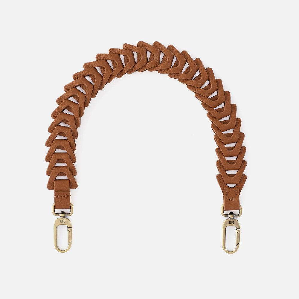 hobo Petty Leather Link Strap Pebbled Leather| Warm Honey