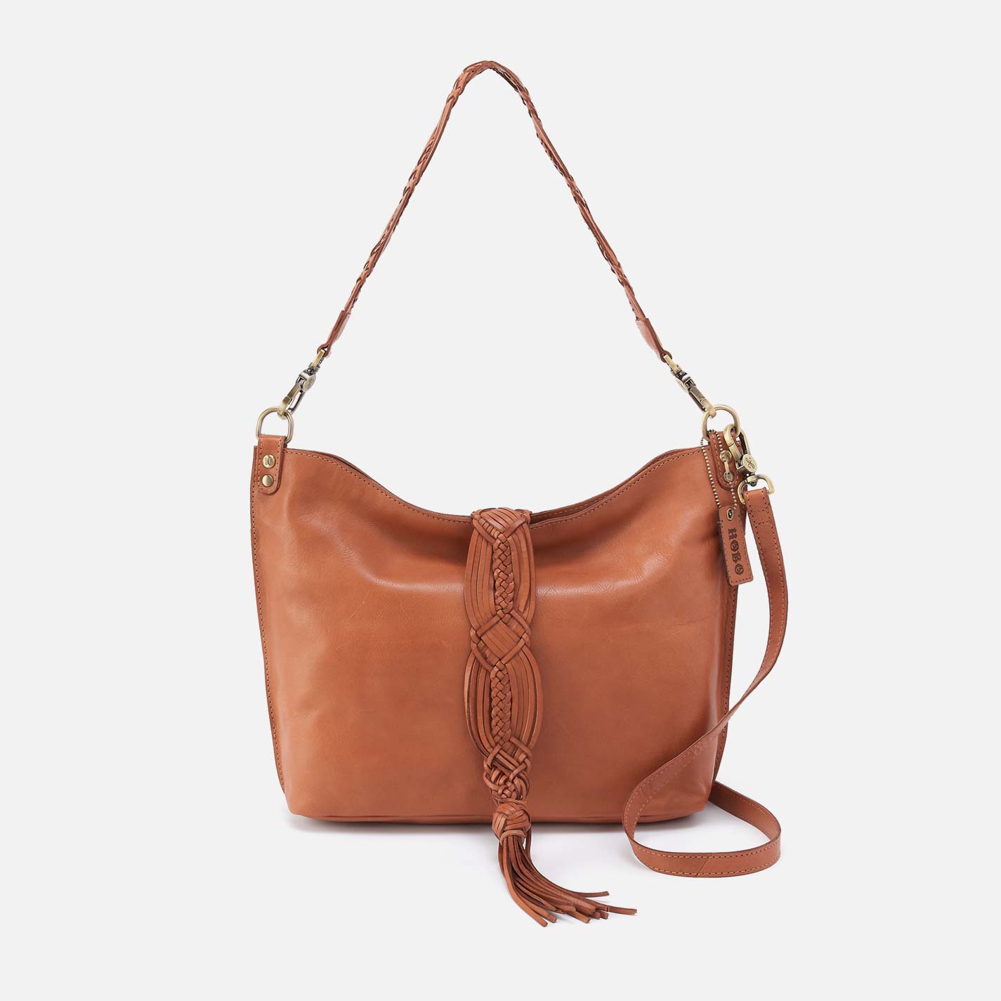 hobo Pier Shoulder Bag Washed Leather| Harvest Wheat