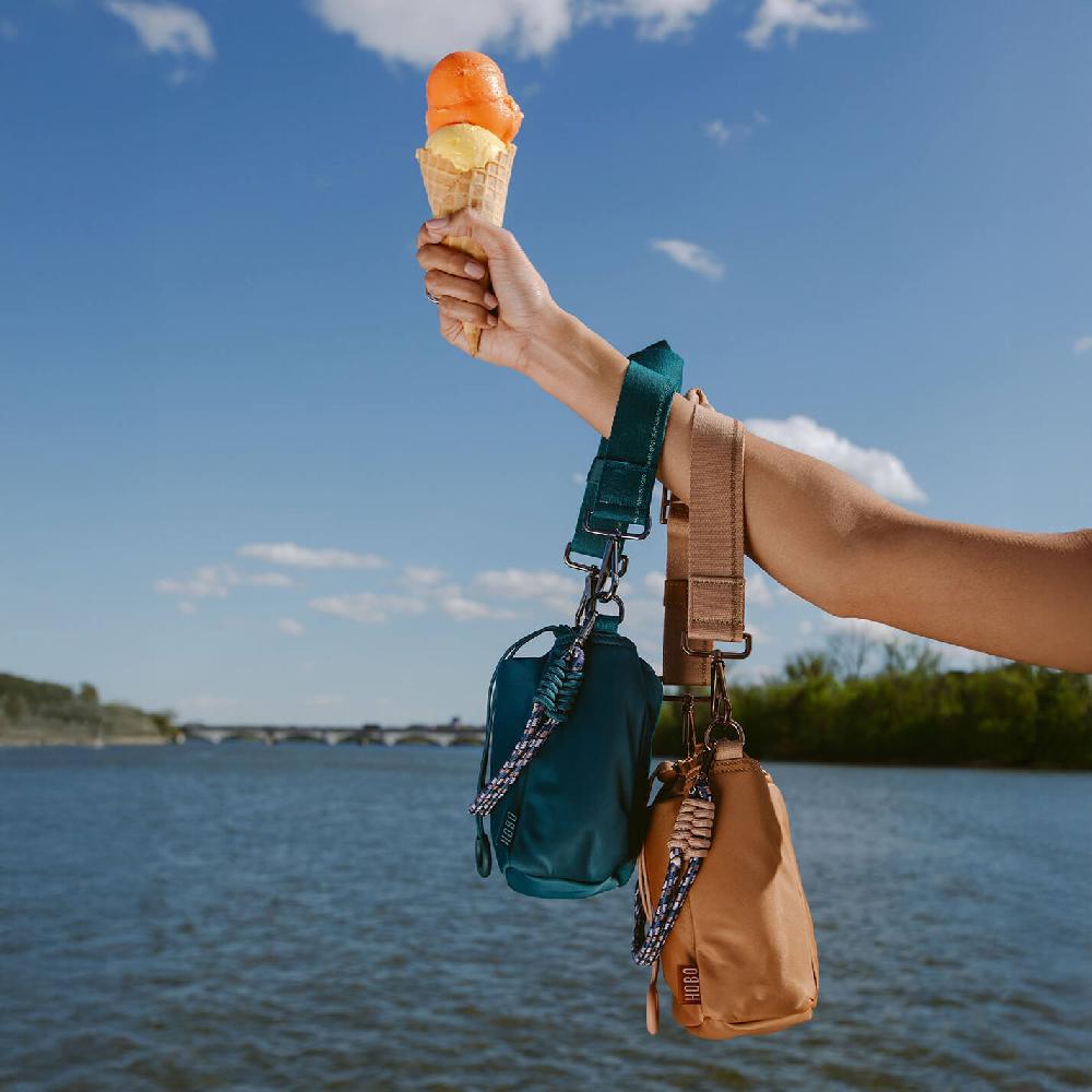 Hobo Quick Cinch Crossbody CaRefiber Recycled Nylon| Teal