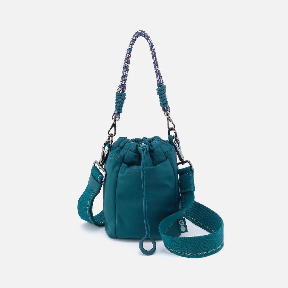 hobo Quick Cinch Crossbody CaRefiber recycled nylon| Teal