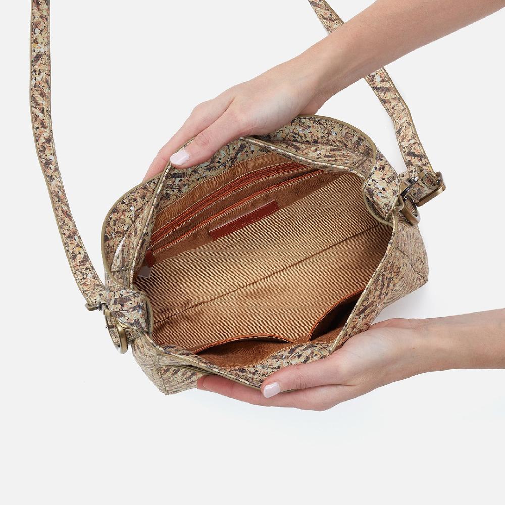 Hobo Render Small Crossbody Printed Leather| Neutral Mosaic Print