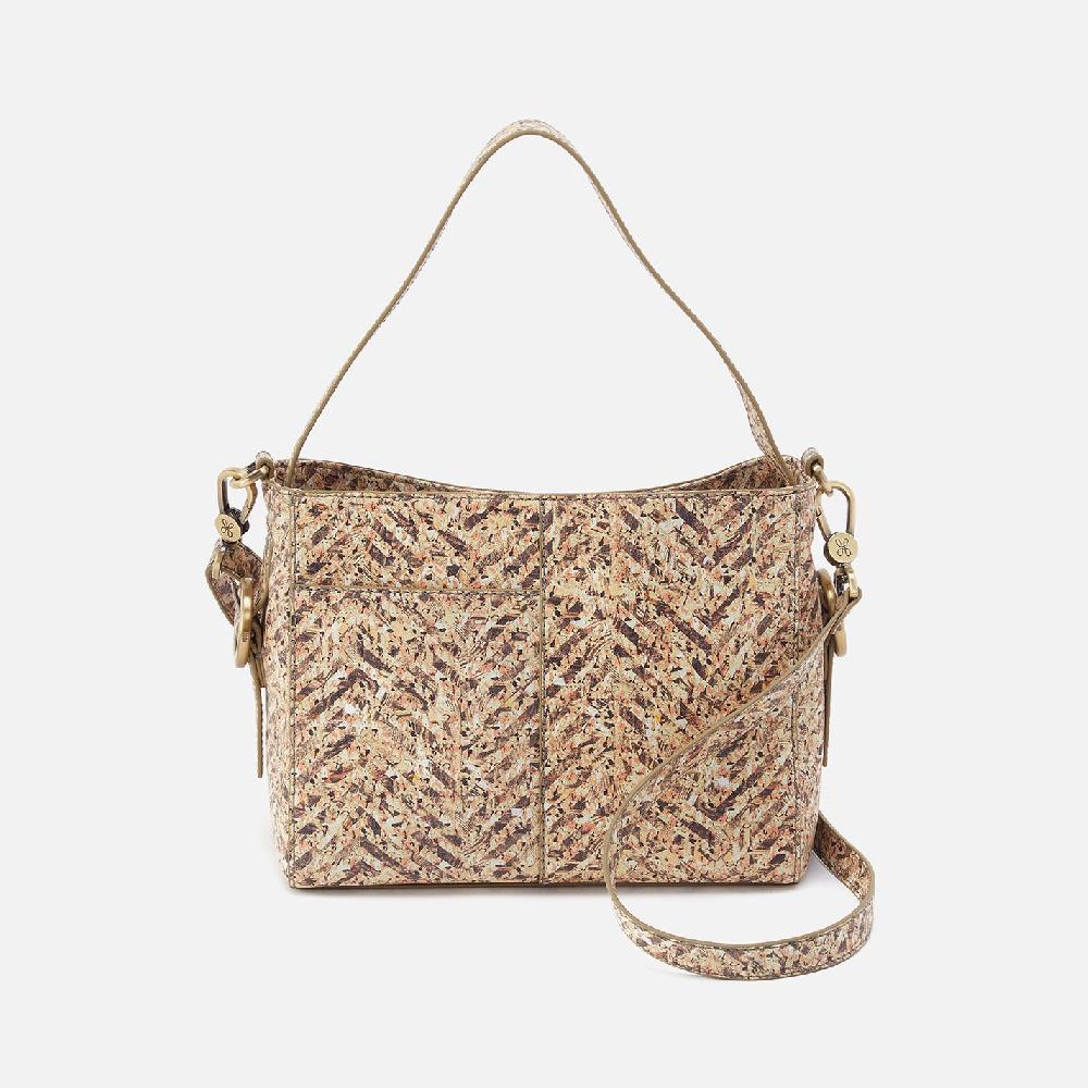 hobo Render Small Crossbody Printed Leather| Neutral Mosaic Print