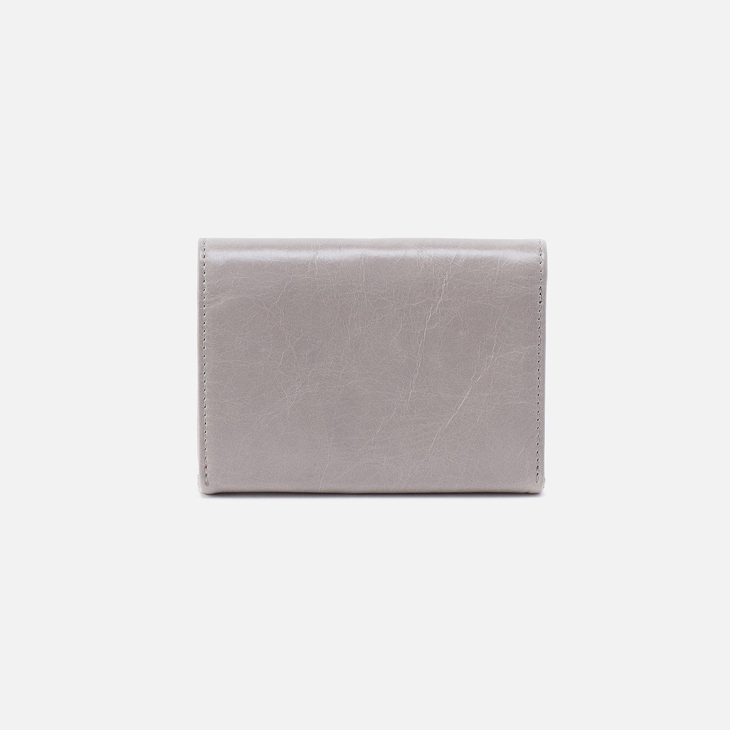 Hobo Robin Compact Wallet Polished Leather| Light Grey
