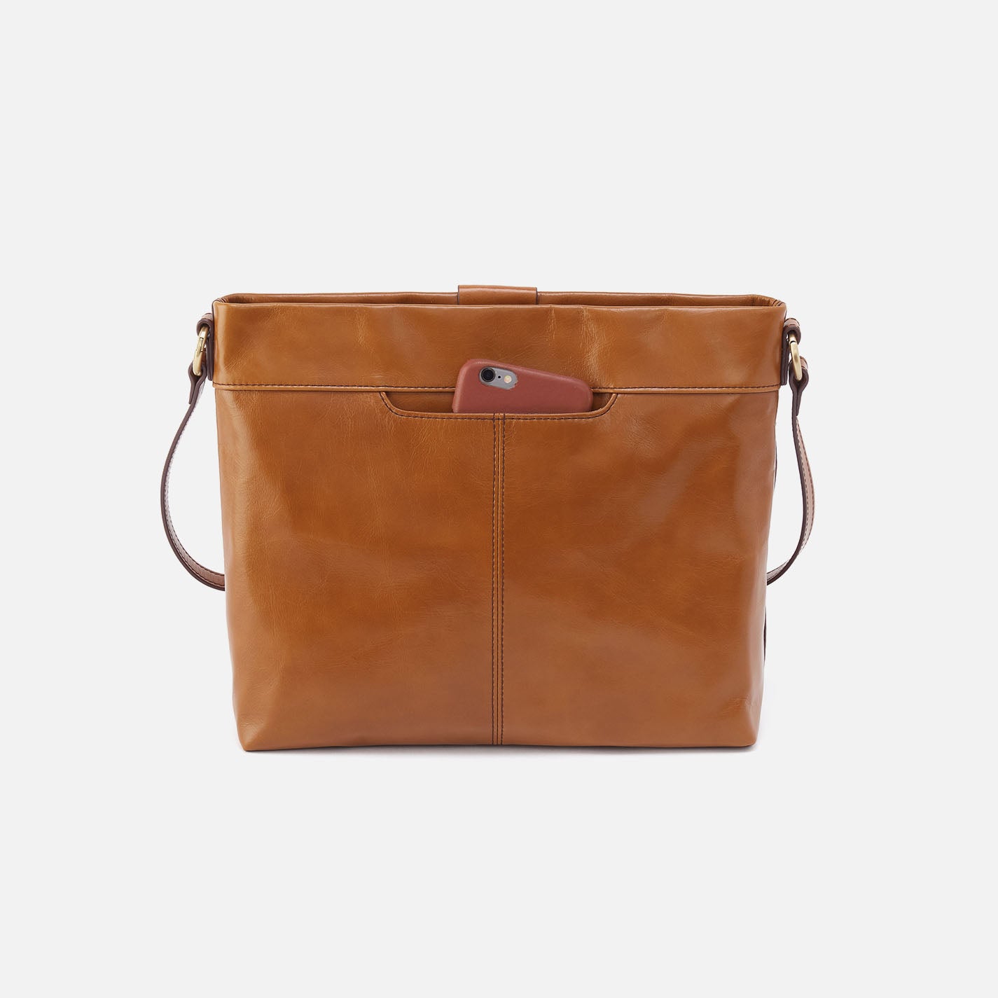 Hobo Romy Medium Crossbody Polished Leather| Truffle