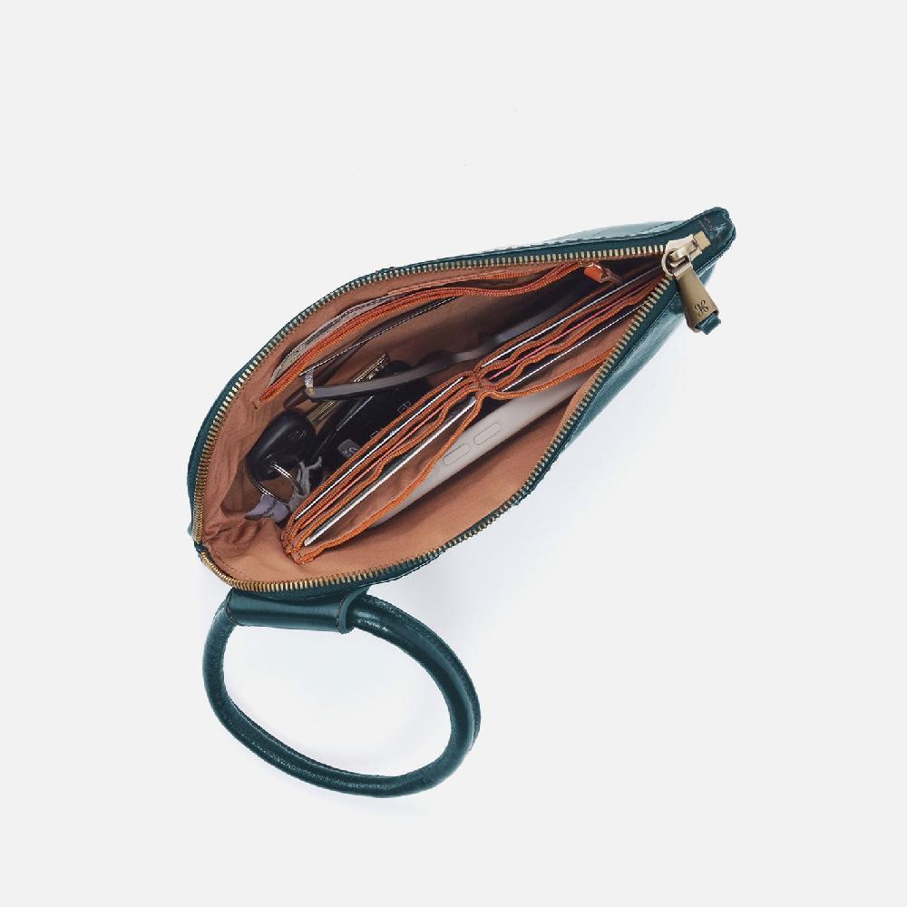 Hobo Sable Wristlet Polished Leather| Wild Bluegrass