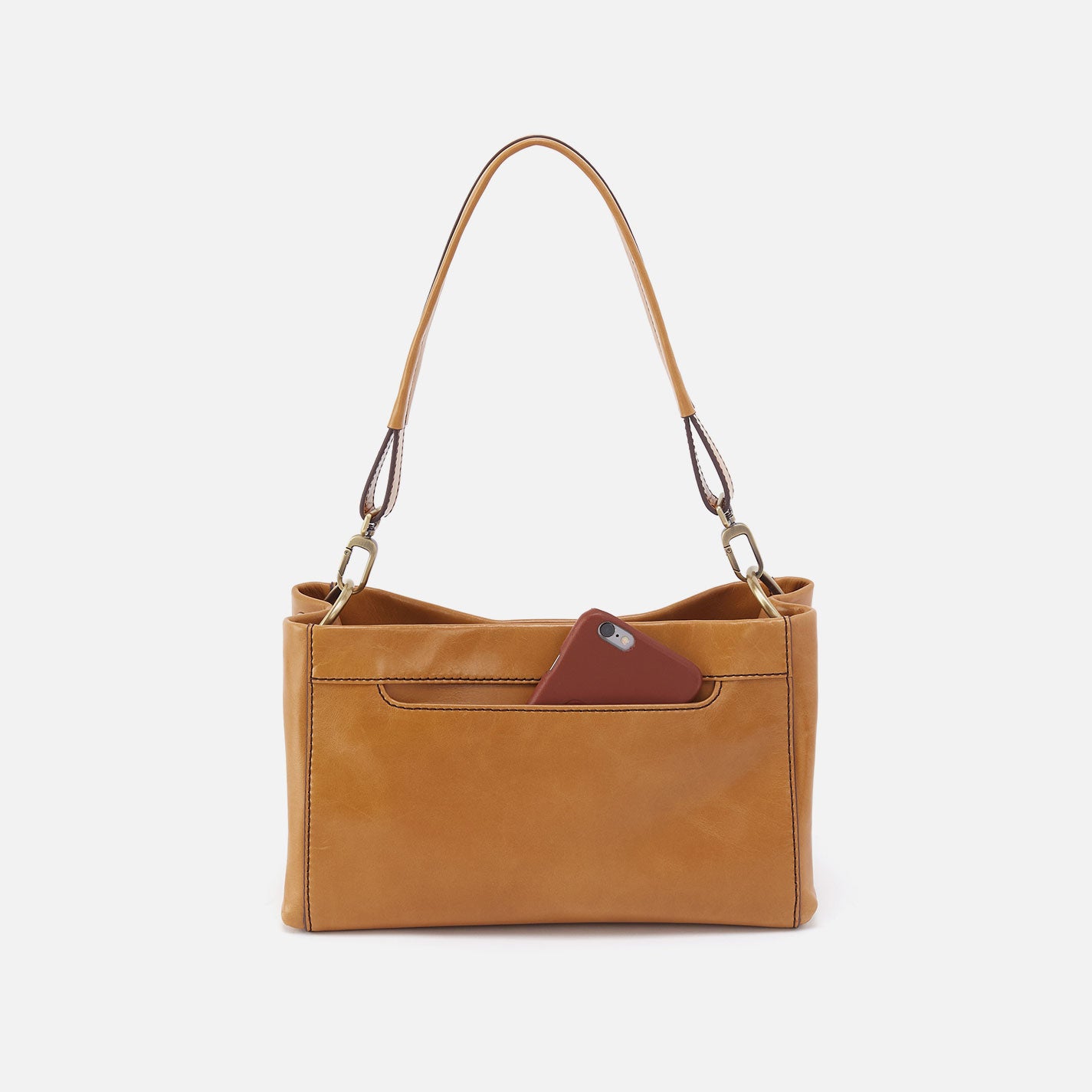 Hobo Seneca Shoulder Crossbody Polished Leather| Natural