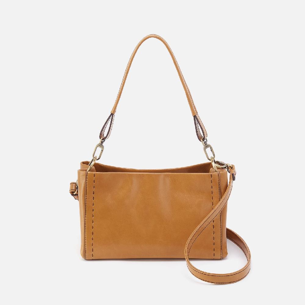 hobo Seneca Shoulder Crossbody Polished Leather| Natural