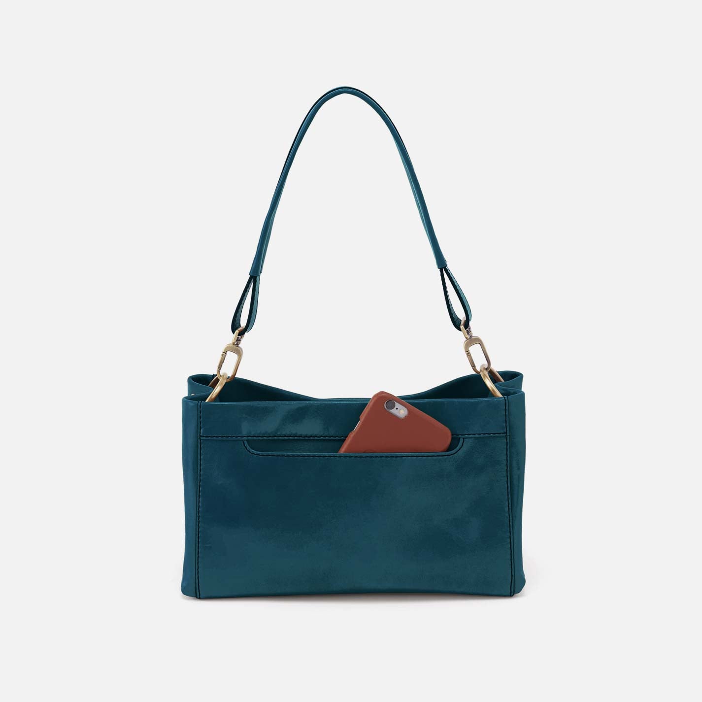 Hobo Seneca Shoulder Crossbody Polished Leather| Wild Bluegrass