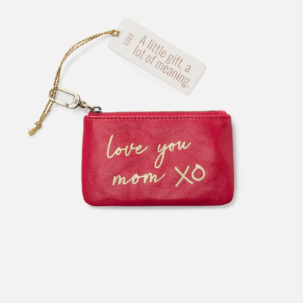 hobo Sentiment Pouch Polished Leather| Hibiscus Love You