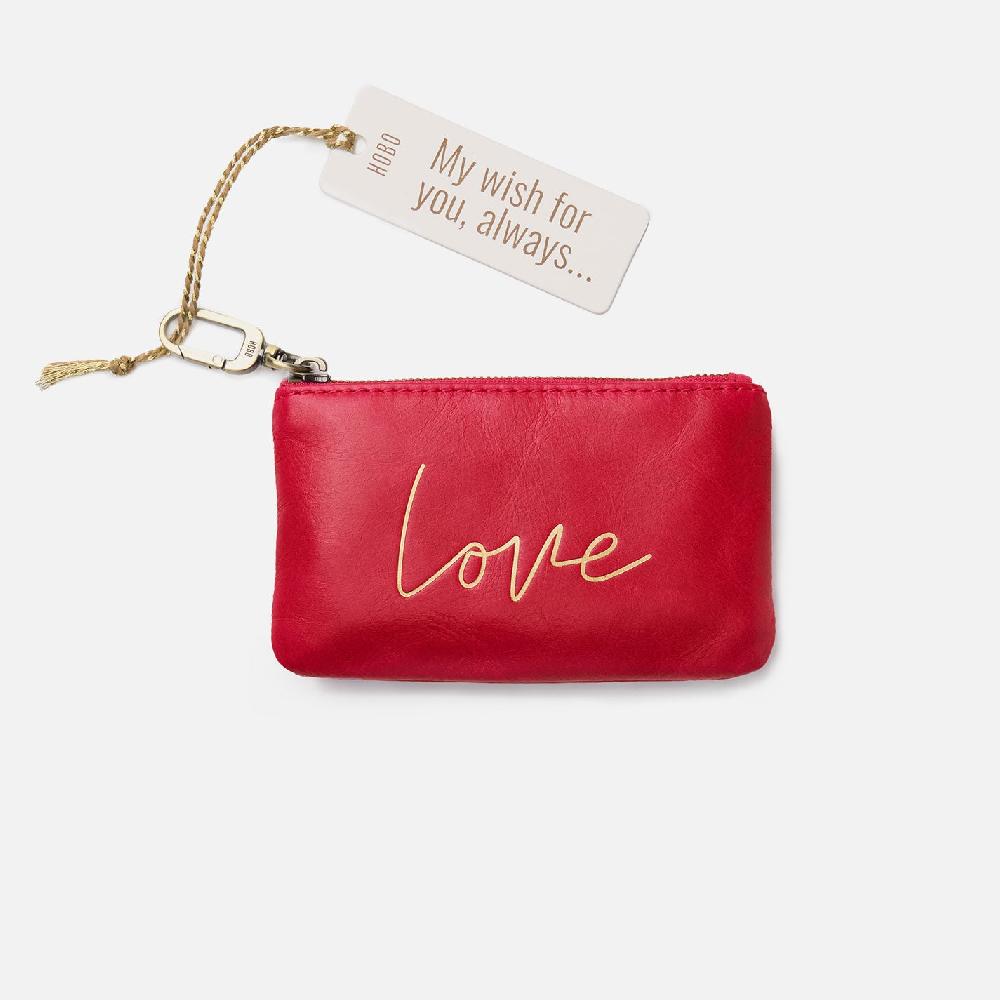 hobo Sentiment Pouch Polished Leather| Hibiscus Love