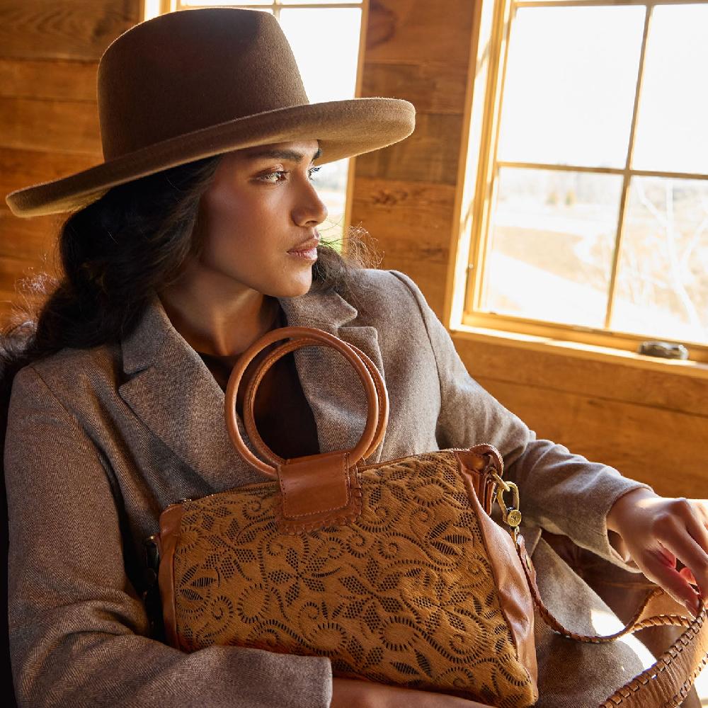 Hobo Sheila Medium Satchel Hair-On Leather| Harvest Wheat Hair-On