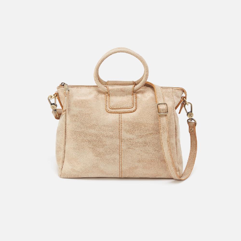 hobo Sheila Medium Satchel Metallic Leather| Gold Leaf