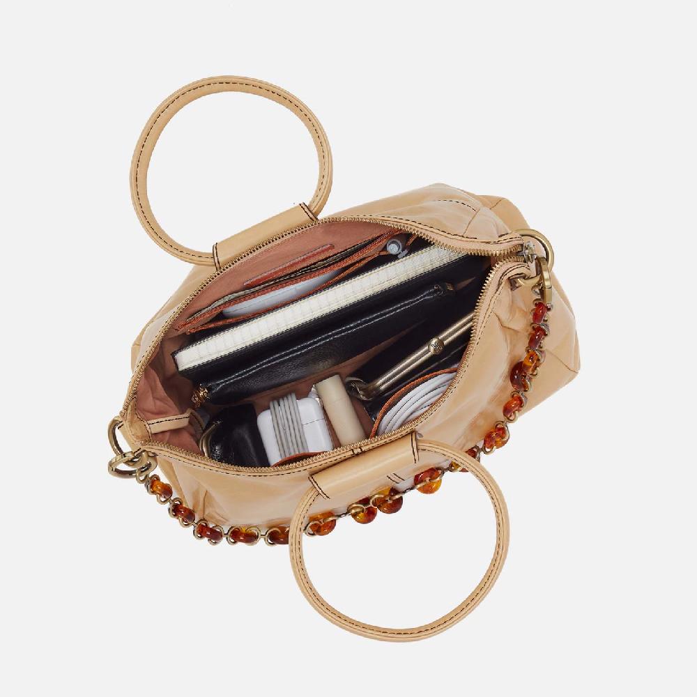 Hobo Sheila Medium Satchel Polished Leather| Desert Sand