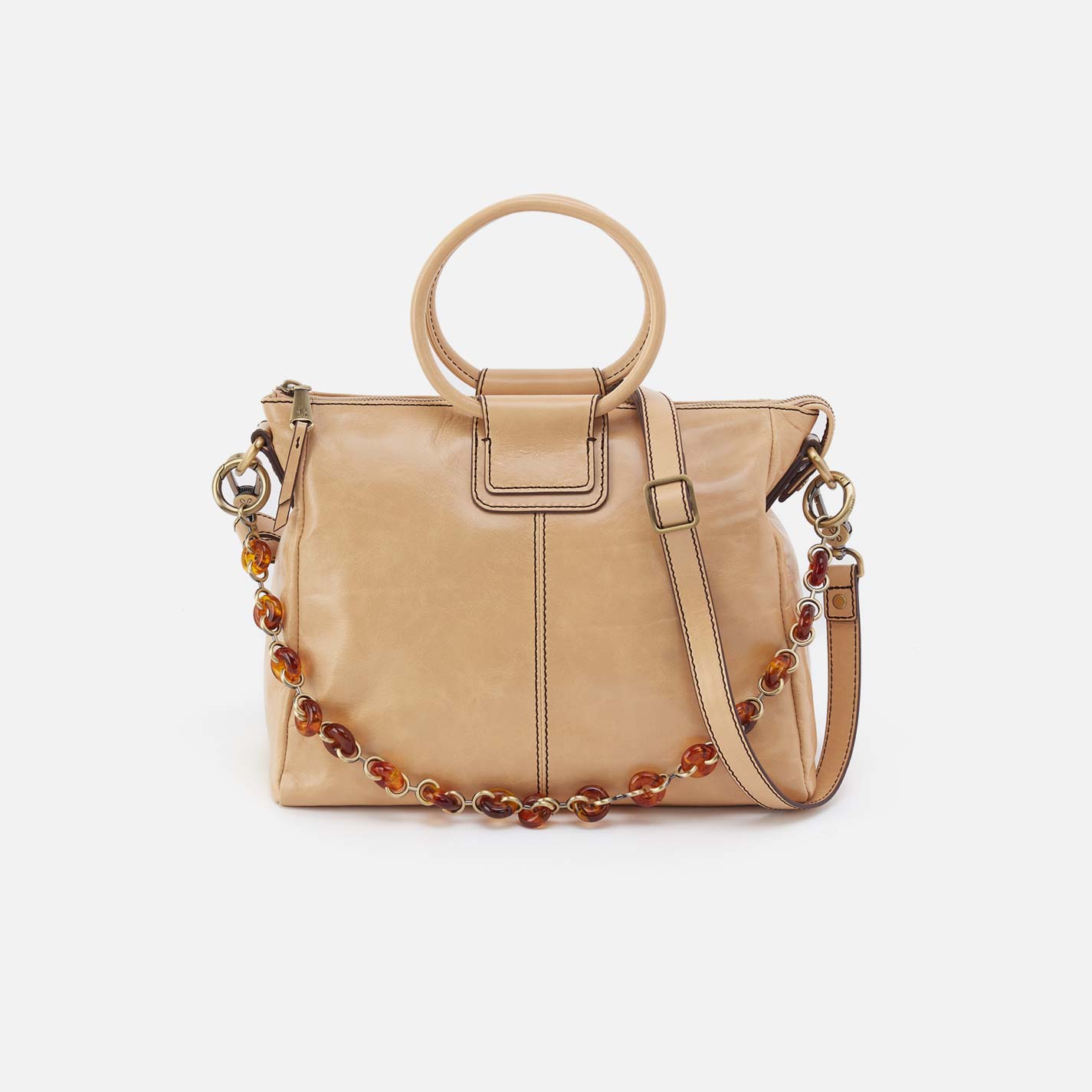 hobo Sheila Medium Satchel Polished Leather| Desert Sand