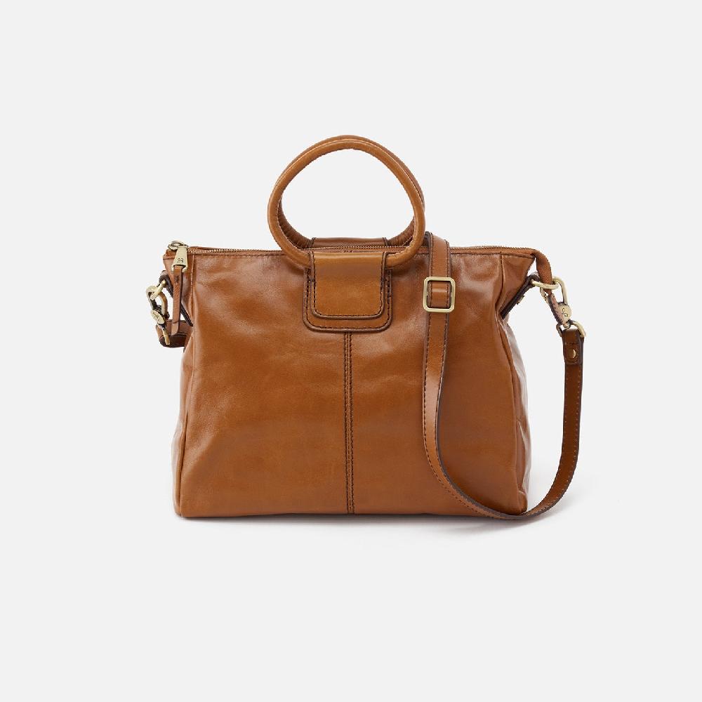 hobo Sheila Medium Satchel Polished Leather| Truffle