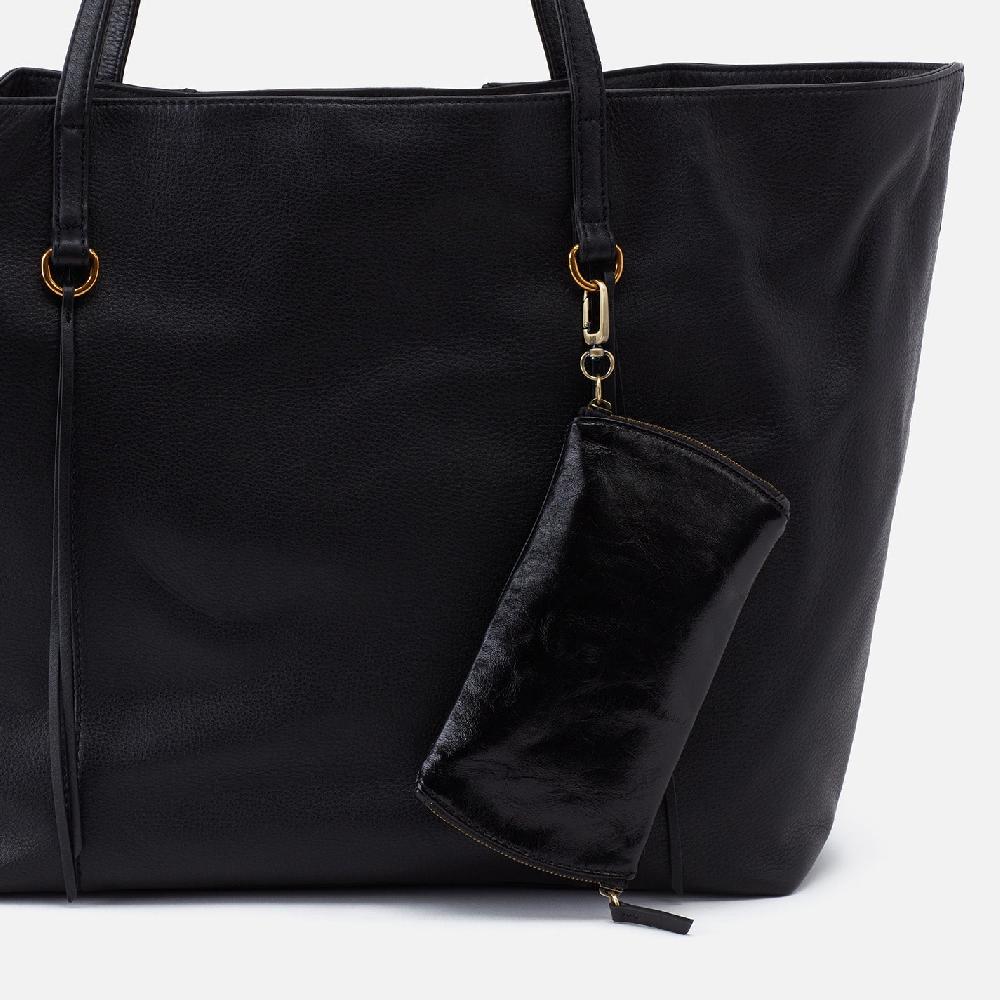 Hobo Spark Double Eyeglass Case Polished Leather| Black