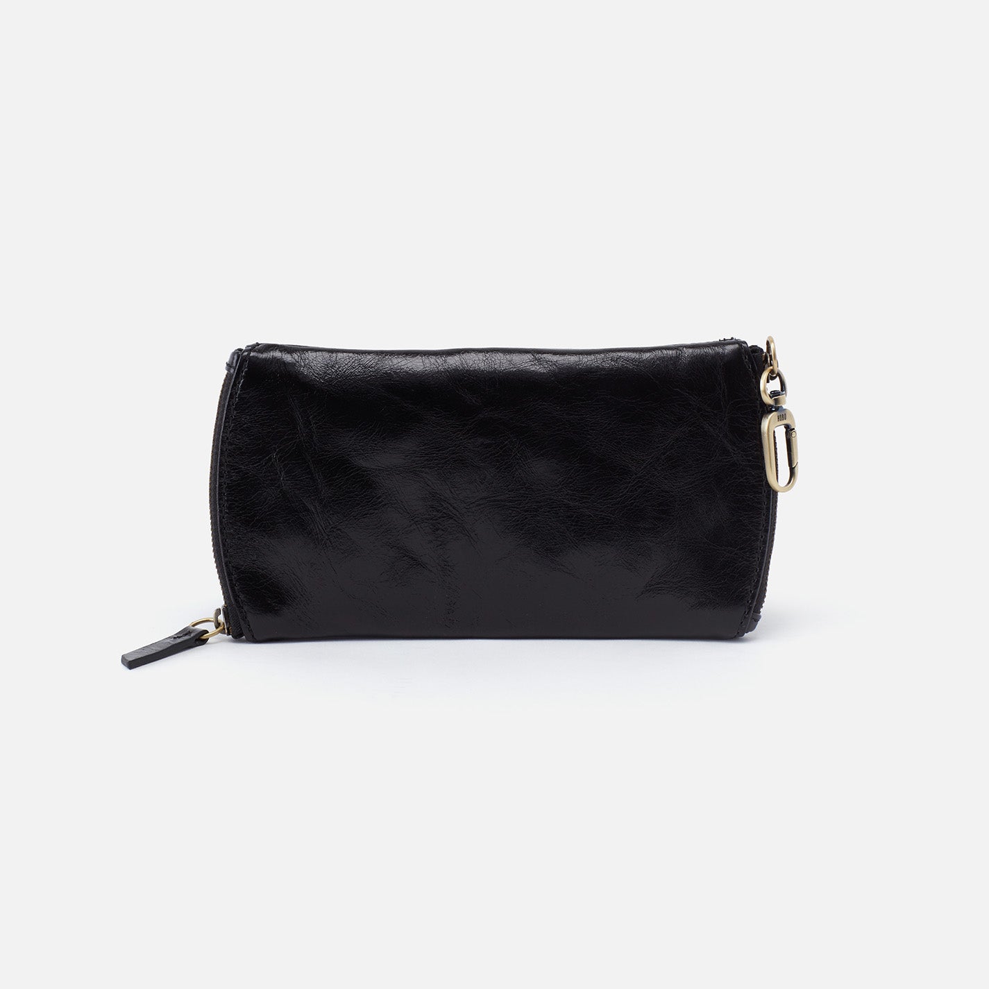 hobo Spark Double Eyeglass Case Polished Leather| Black