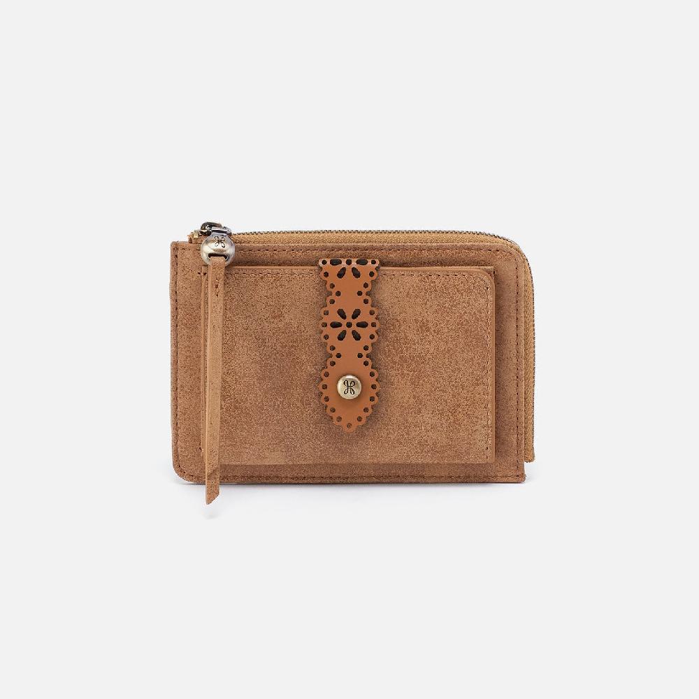 hobo Tabby Zip Medium Wallet Buffed Leather| Whiskey