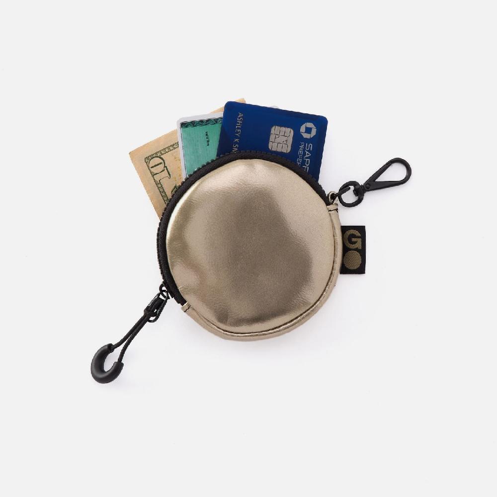 Hobo Tag Along Clip-On EverShine Nylon| Coffee Gold Metallic