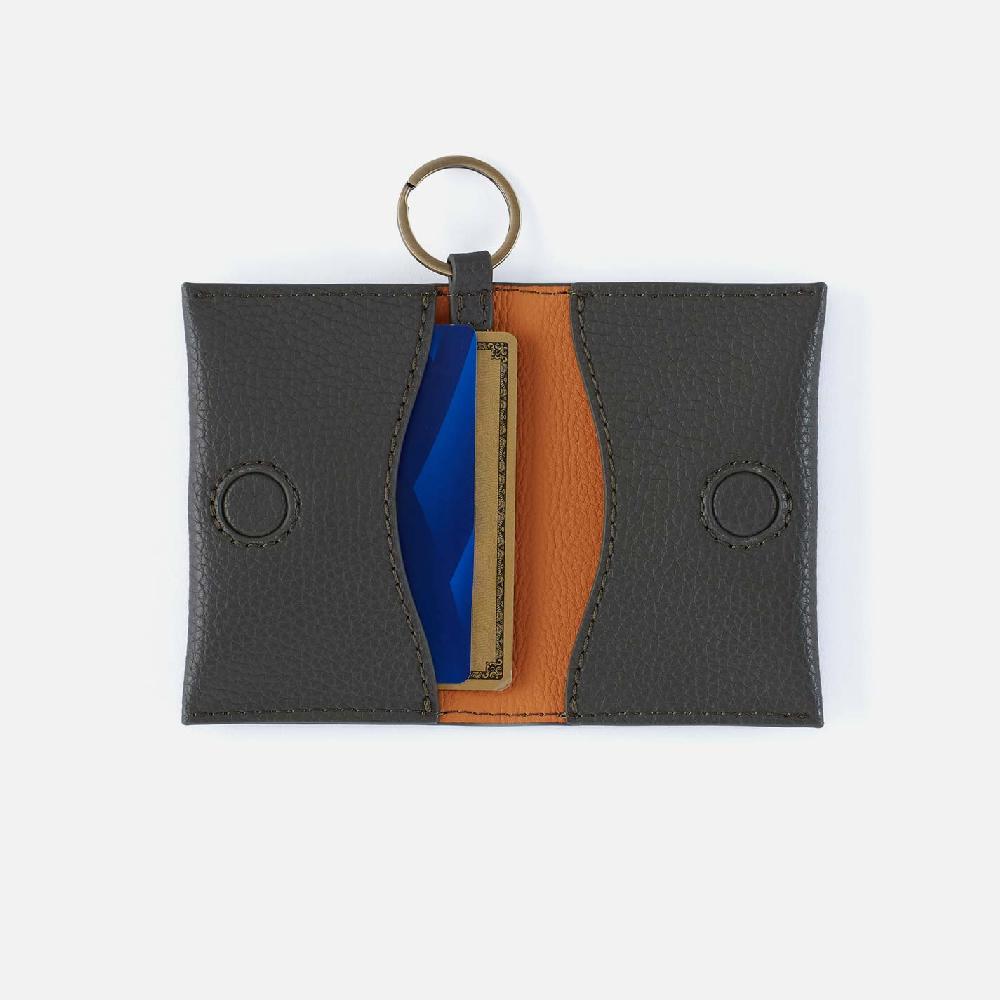 Hobo Vida Card Case Micro Pebbled Leather| Desert Palm