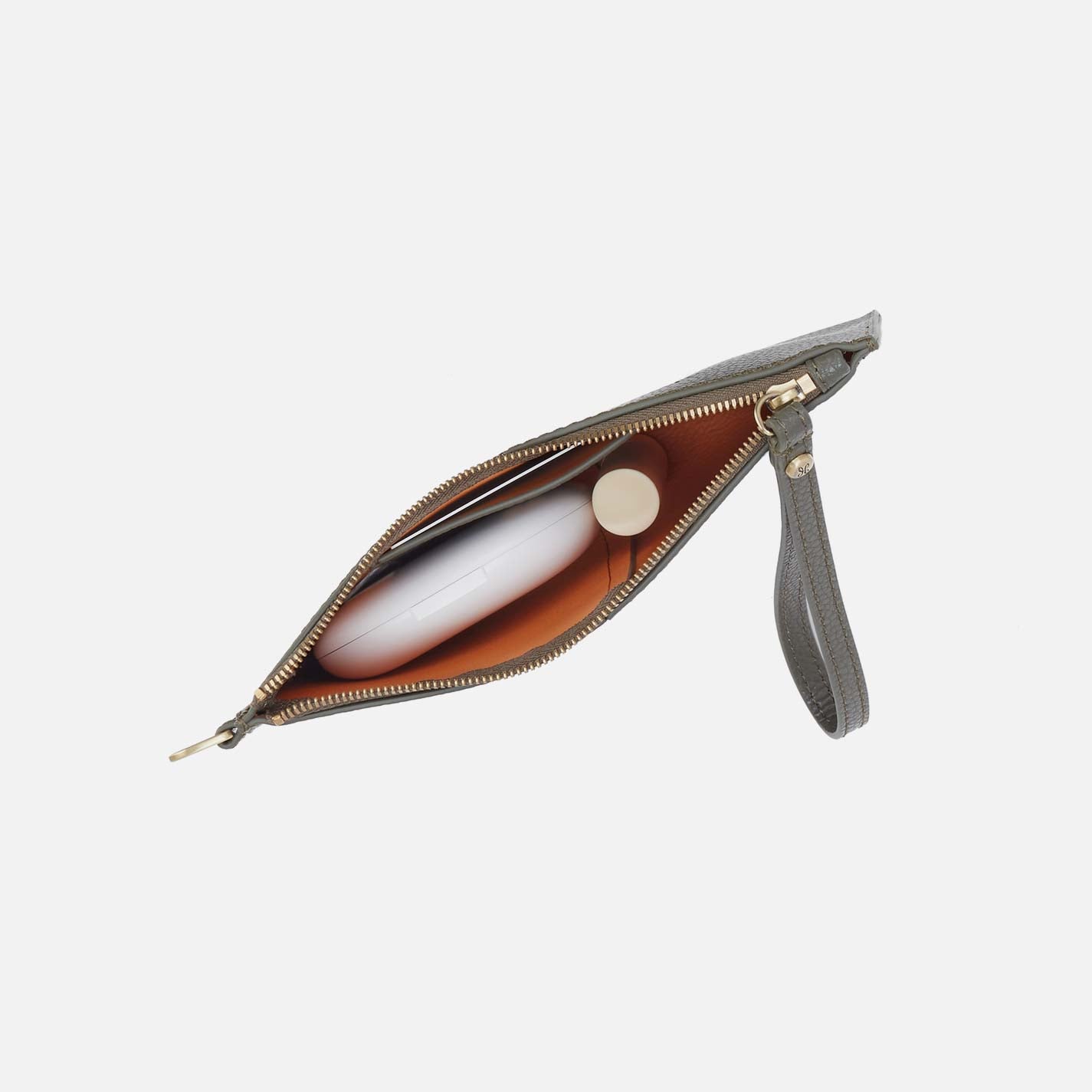 Hobo Vida Small Pouch Micro Pebbled Leather| Desert Palm