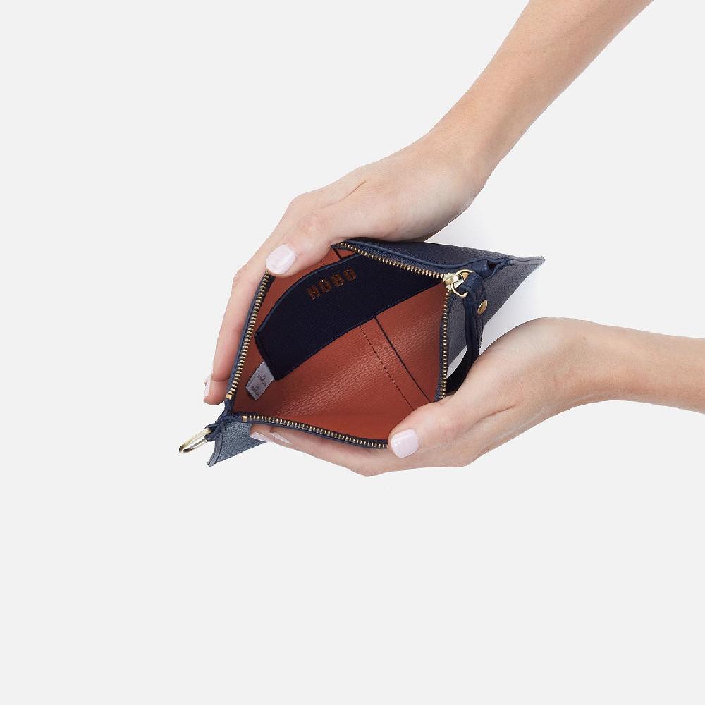 Hobo Vida Small Pouch Micro Pebbled Leather| Mood Indigo