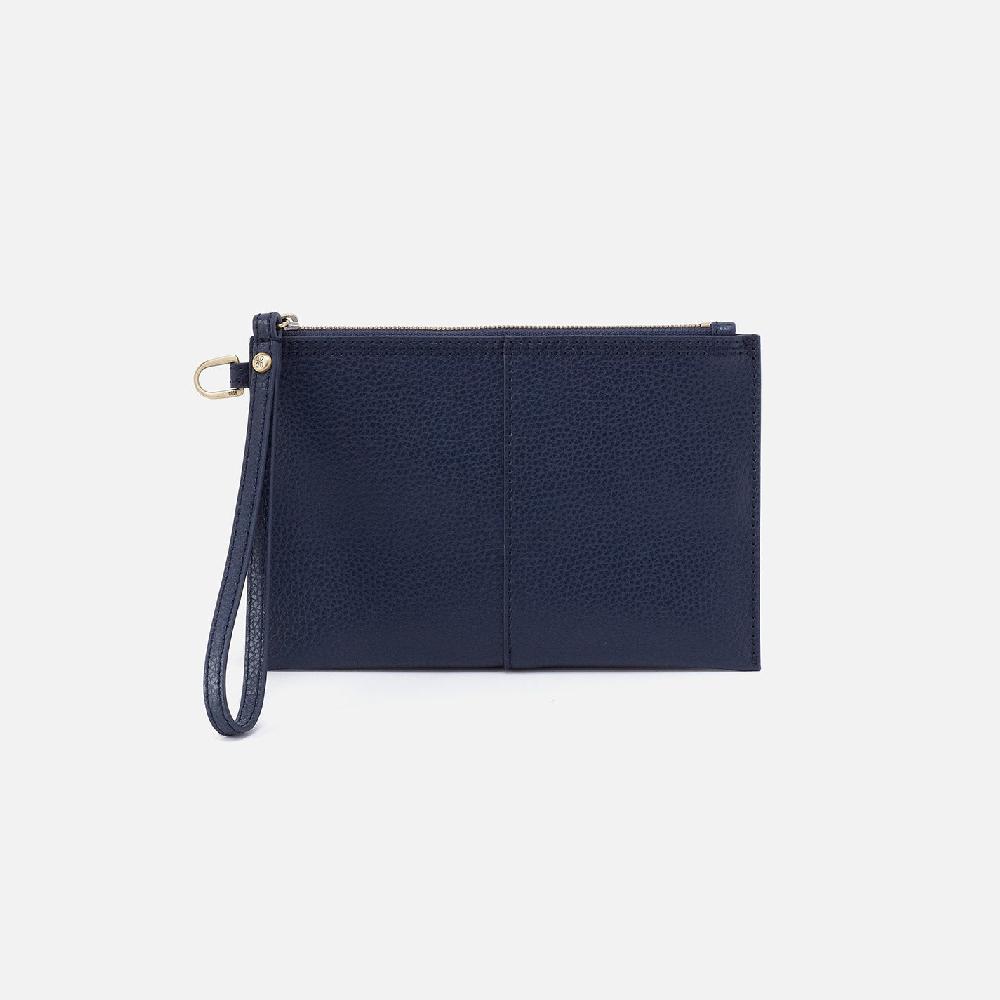 hobo Vida Small Pouch Micro Pebbled Leather| Mood Indigo