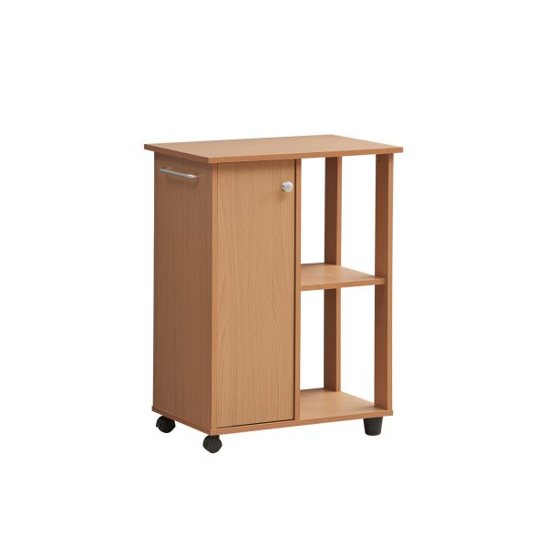 hodedah Hodedah 23.6″ Wide Open Shelves and Cabinet Space Kitchen Cart