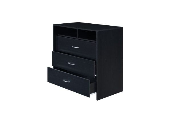 Hodedah Hodedah 3-Drawer Dresser With 1-Open Shelf 2 Compartments