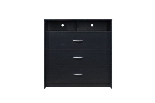 hodedah Hodedah 3-Drawer Dresser with 1-Open Shelf 2 Compartments