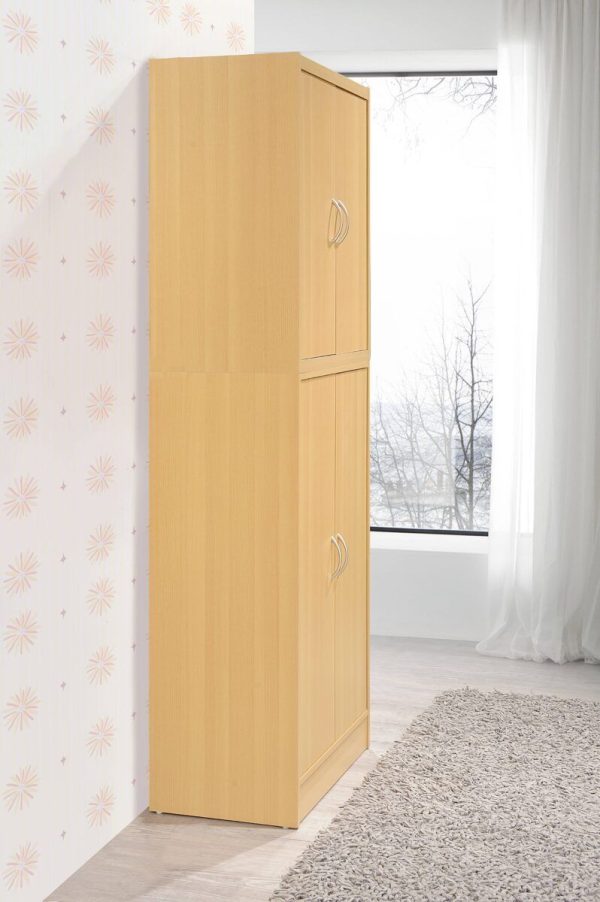 Hodedah Hodedah 4-Door Kitchen Pantry With 4-Shelves 5-Compartments