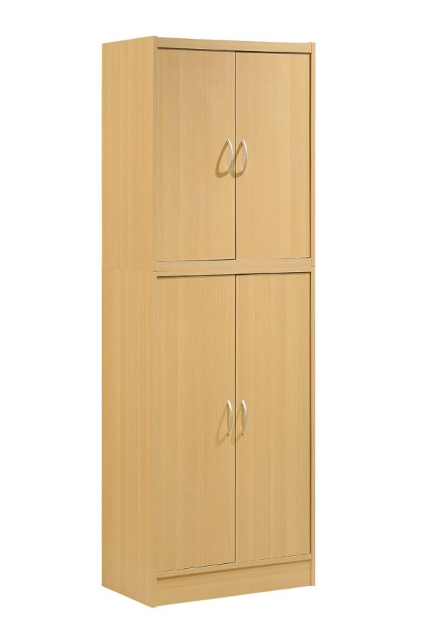 hodedah Hodedah 4-Door Kitchen Pantry with 4-Shelves 5-Compartments