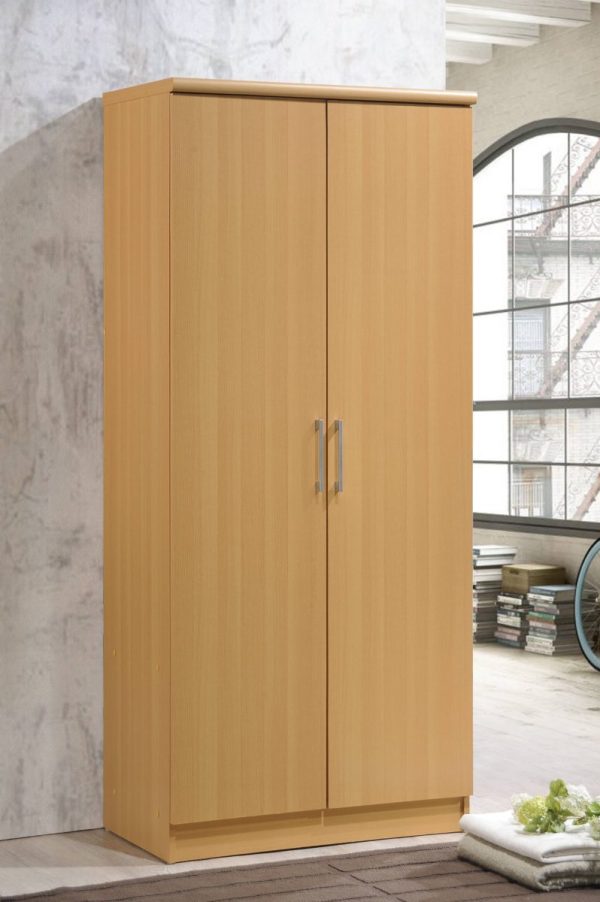 Hodedah Hodedah 2-Door Armoire With 4-Shelves