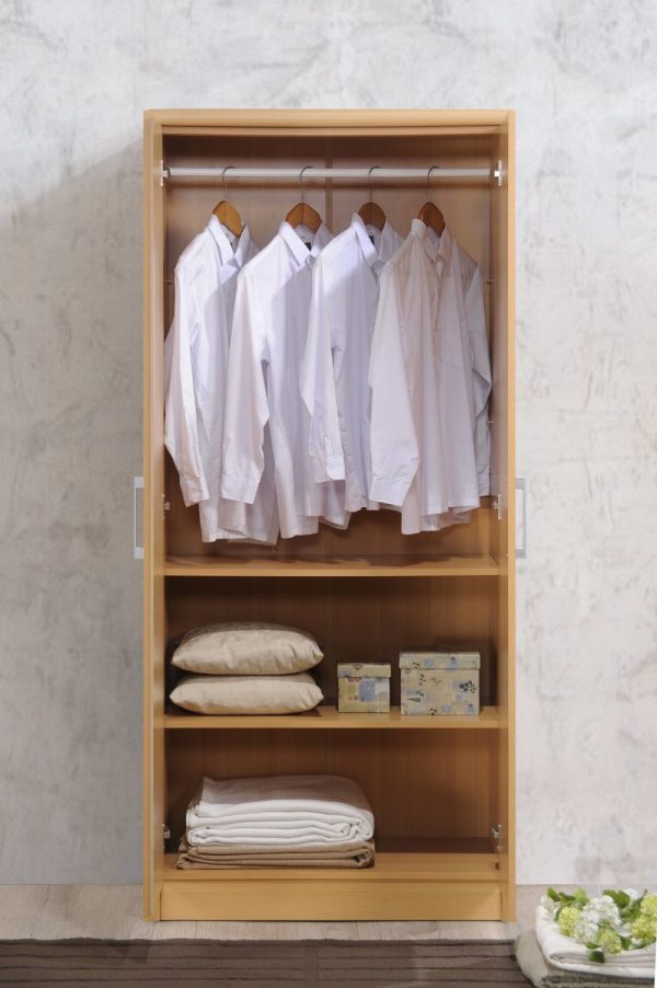 Hodedah Hodedah 2-Door Armoire With 4-Shelves
