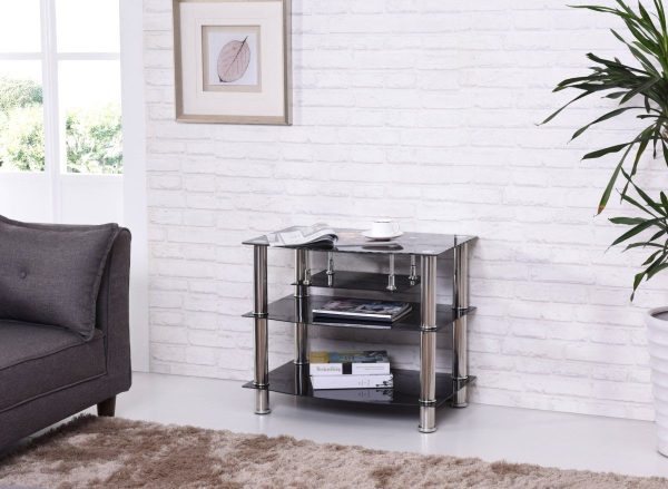 Hodedah Hodedah 27.5″ Wide Glass TV Stand