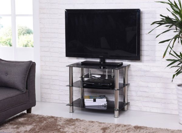 Hodedah Hodedah 27.5″ Wide Glass TV Stand