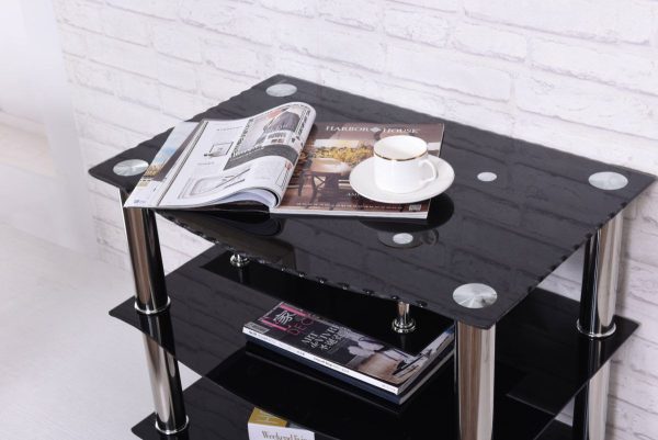 Hodedah Hodedah 27.5″ Wide Glass TV Stand