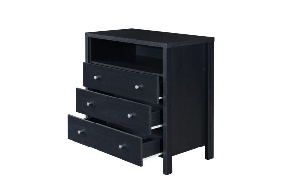 Hodedah Hodedah 3-Drawer Dresser With 1-Open Shelf