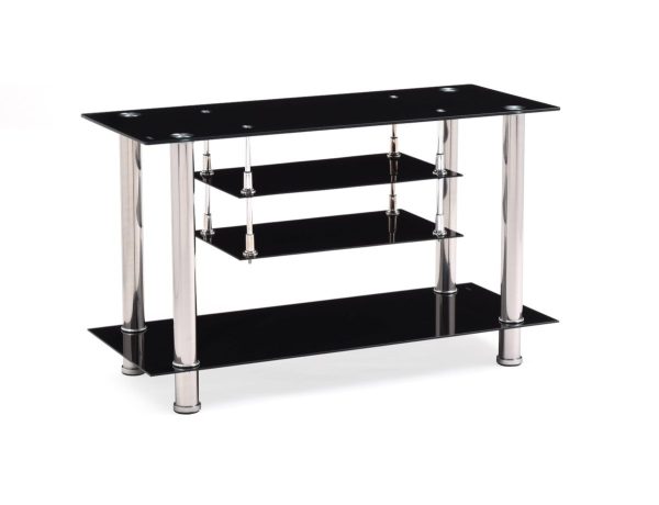 hodedah Hodedah 39.4″ Wide Glass TV Stand
