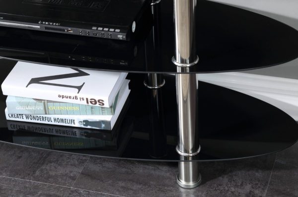 Hodedah Hodedah 43.3″ Wide Glass TV Stand