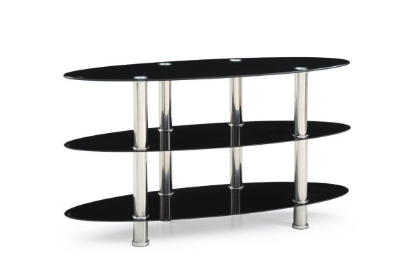 hodedah Hodedah 43.3″ Wide Glass TV Stand