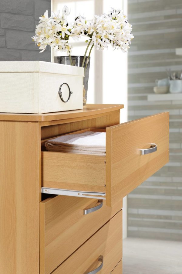 Hodedah Hodedah 5-Drawer Chest In Beech